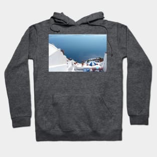 Santorini Caldera from Fira II Hoodie